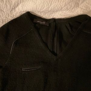 Isabel Marant wool sweater with leather trim